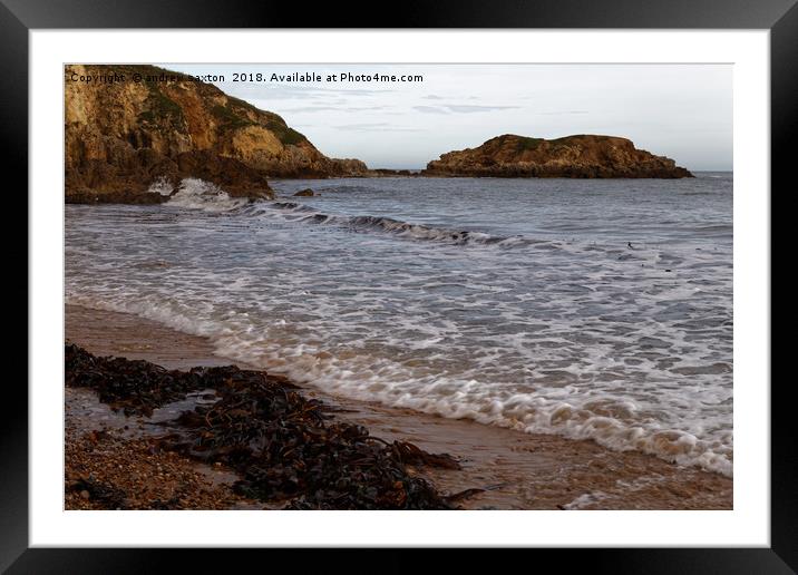 COASTAL ROCK Framed Mounted Print by andrew saxton