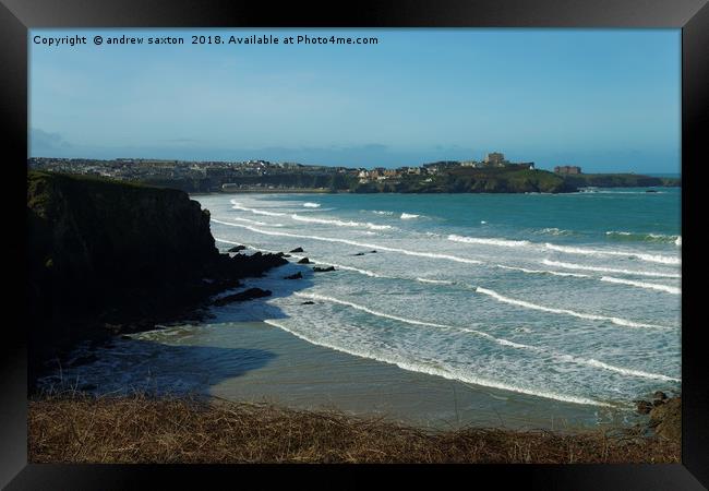 IT'S NEWQUAY Framed Print by andrew saxton