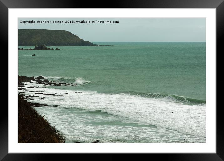 OPEN SEA. Framed Mounted Print by andrew saxton