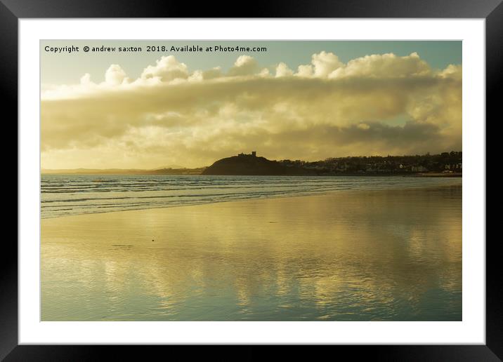 GOLDEN BEACH Framed Mounted Print by andrew saxton