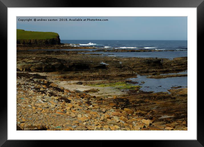 CRUMBLING ORKNEY Framed Mounted Print by andrew saxton