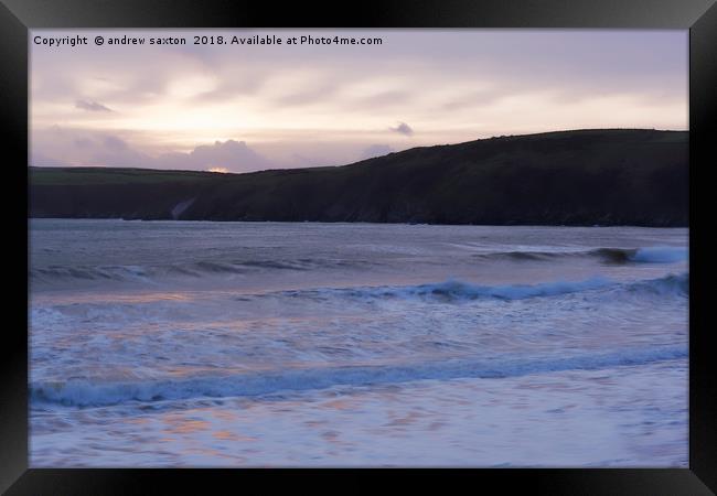 WELSH COAST Framed Print by andrew saxton