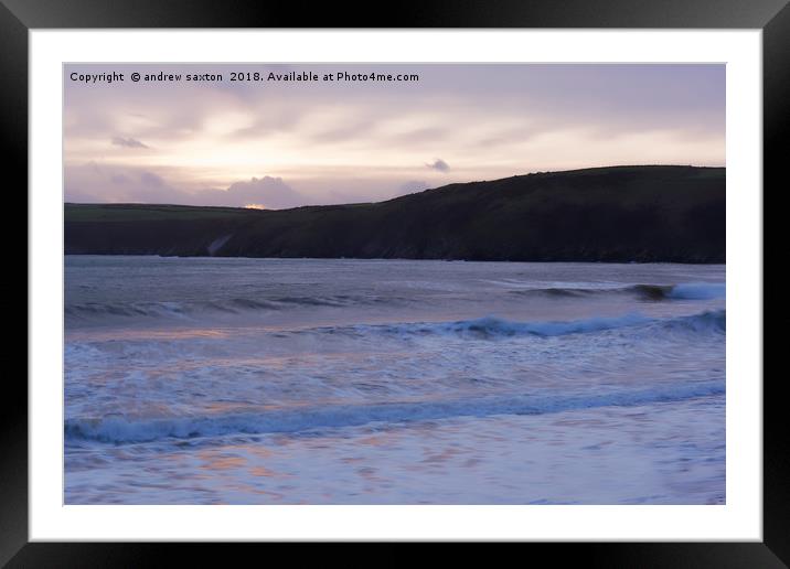 WELSH COAST Framed Mounted Print by andrew saxton