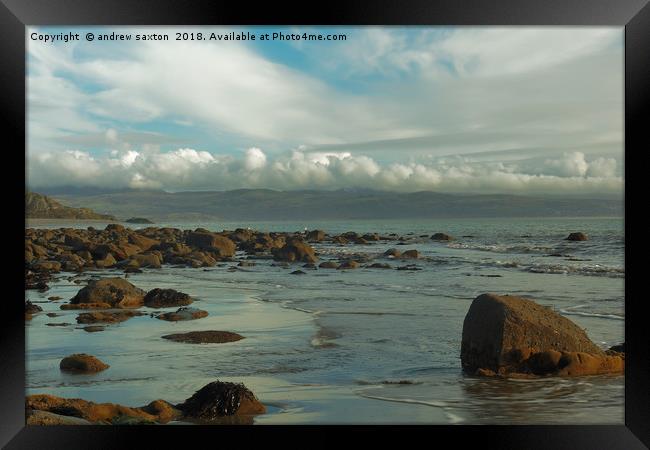 ROCKY CLOUDS Framed Print by andrew saxton