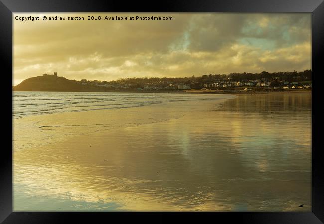 CRICCIETH CLOUDS Framed Print by andrew saxton
