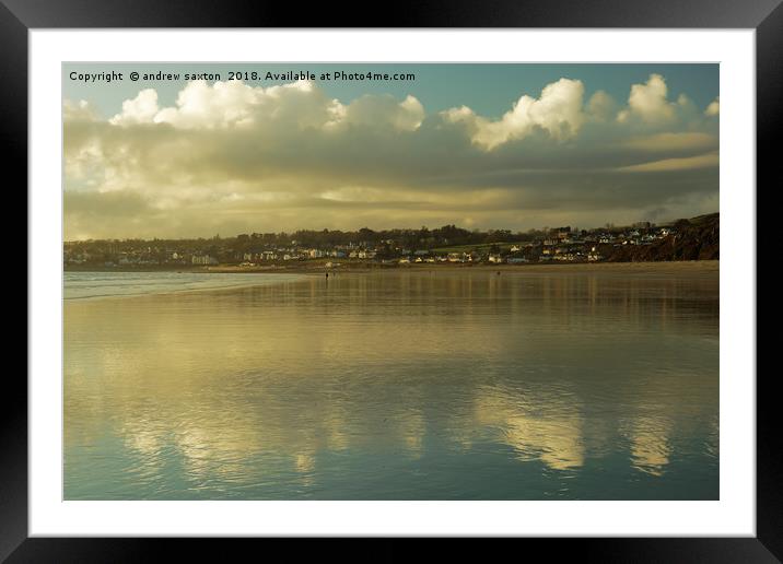 CLOUDY CRICCIETH Framed Mounted Print by andrew saxton
