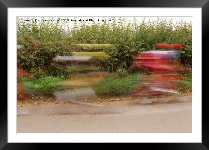 RACE FLASHERS Framed Mounted Print by andrew saxton