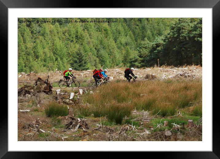 GOING CROSS COUNTRY Framed Mounted Print by andrew saxton