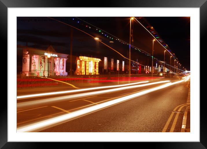 CAR STREAKING  Framed Mounted Print by andrew saxton