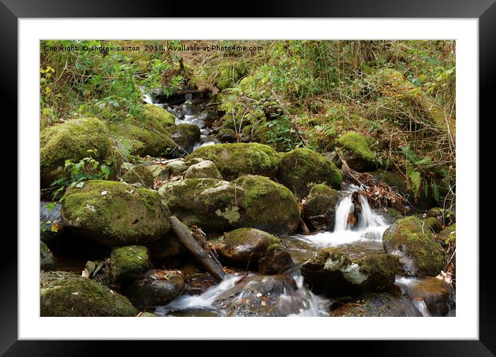 WATER STONES Framed Mounted Print by andrew saxton