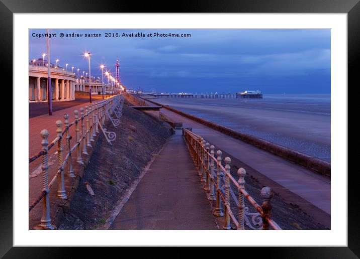 GOING TO THE PIER  Framed Mounted Print by andrew saxton