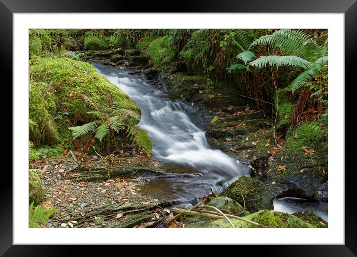 PASS WATERFALL Framed Mounted Print by andrew saxton