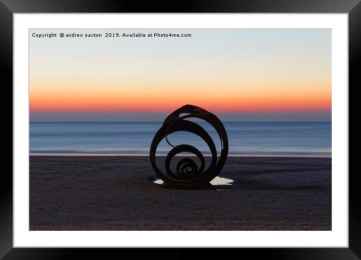 SHELL SUNSET Framed Mounted Print by andrew saxton