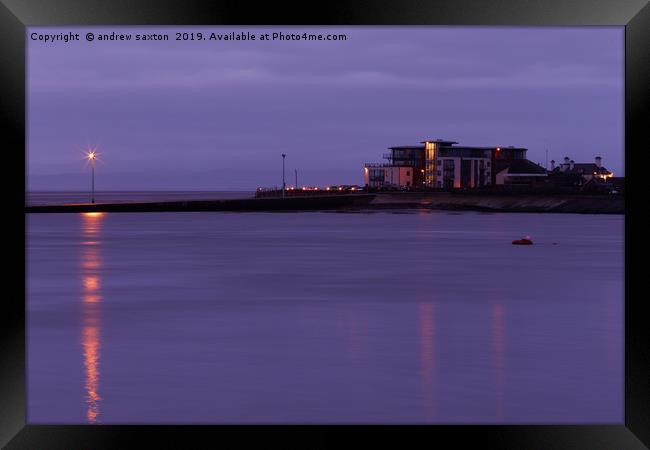 LIGHT LANDING Framed Print by andrew saxton