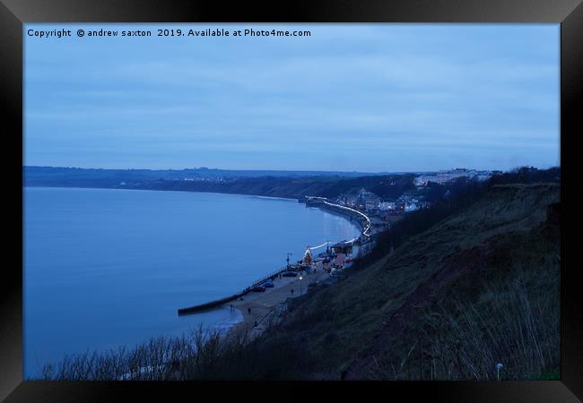 FILEY ROUND Framed Print by andrew saxton
