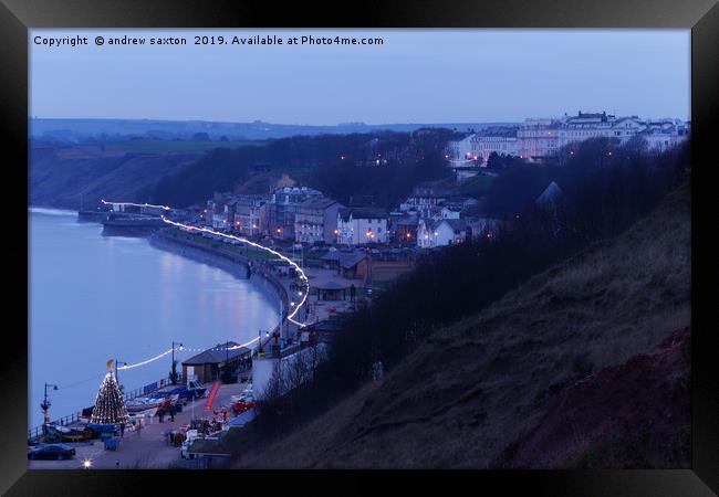 FILEY CHRISTMAS Framed Print by andrew saxton