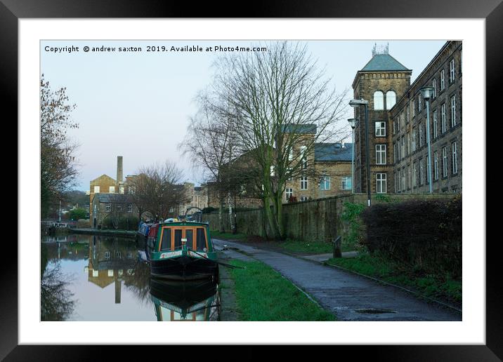MILL MOORED Framed Mounted Print by andrew saxton