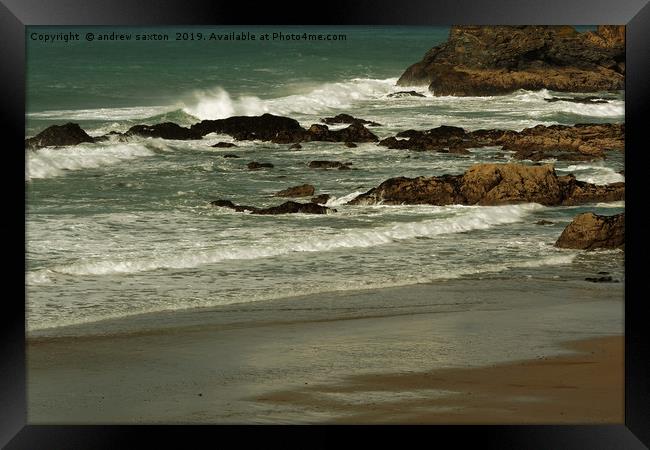 ROCKY DEVON Framed Print by andrew saxton