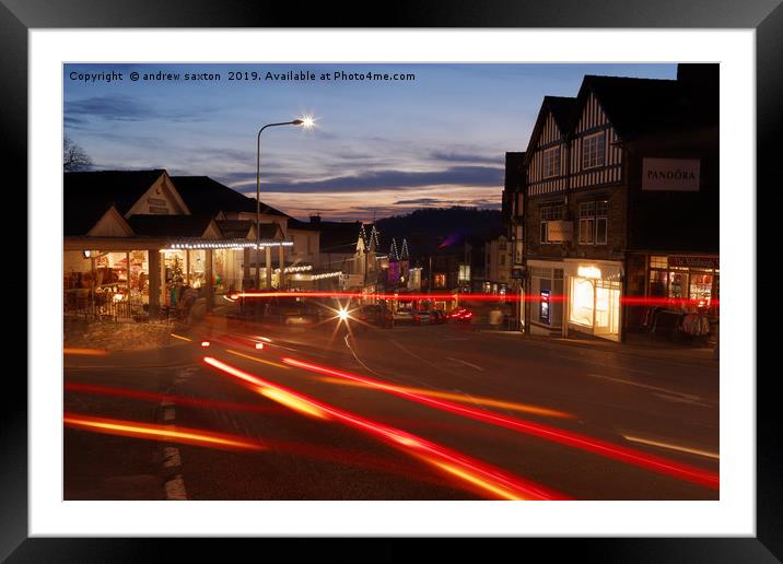 RED TRAILING Framed Mounted Print by andrew saxton