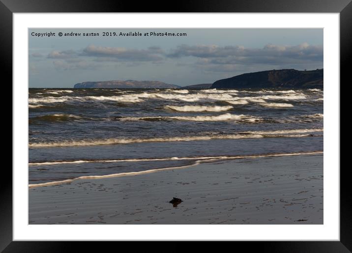 ROLLING WAVES Framed Mounted Print by andrew saxton