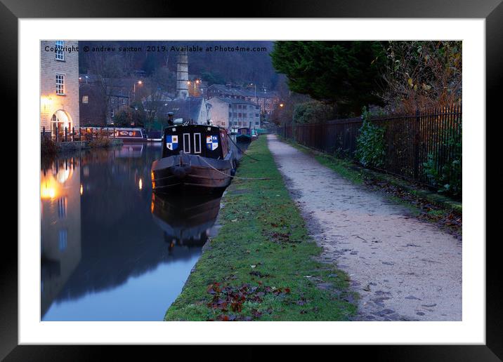 PATH CANAL Framed Mounted Print by andrew saxton