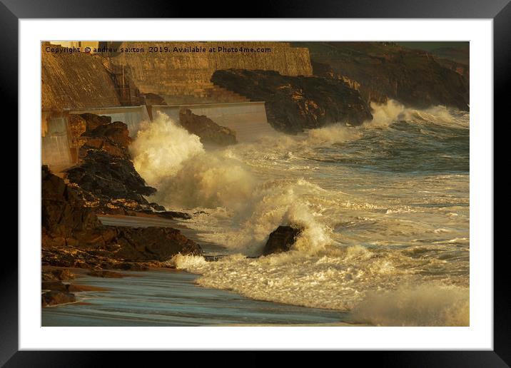 WAVE WHIP Framed Mounted Print by andrew saxton