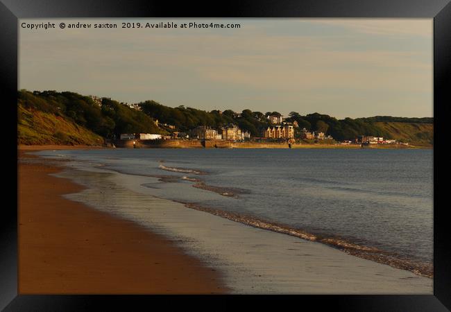 THAT IS FILEY Framed Print by andrew saxton