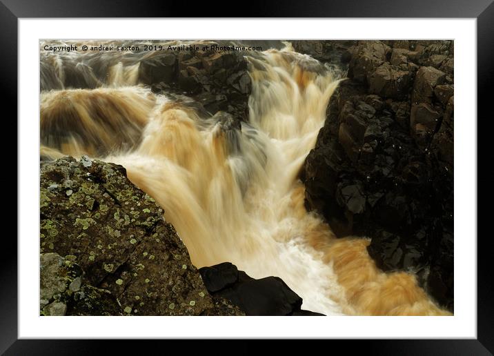 WATER FORCE Framed Mounted Print by andrew saxton