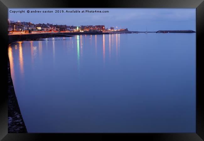 BAY LIGHTS Framed Print by andrew saxton