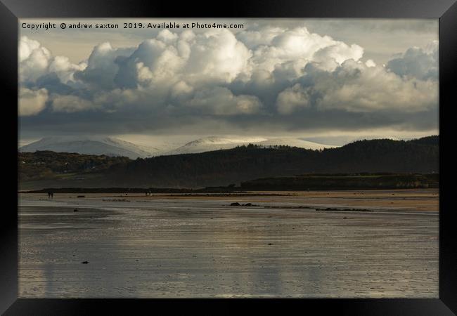 SNOWDONIA CLOUDS Framed Print by andrew saxton