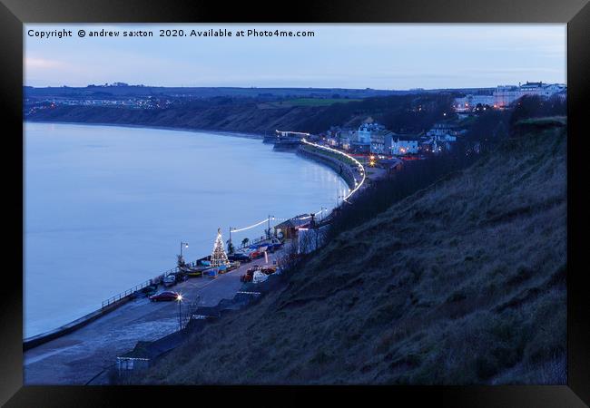 CHRISTMAS FILEY Framed Print by andrew saxton