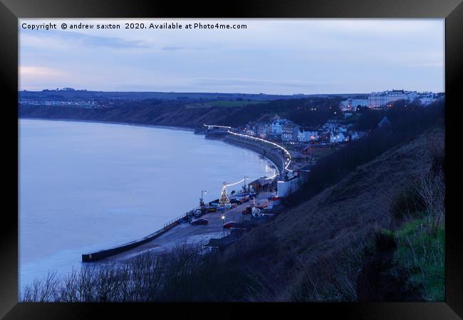 LIGHT LANDING Framed Print by andrew saxton