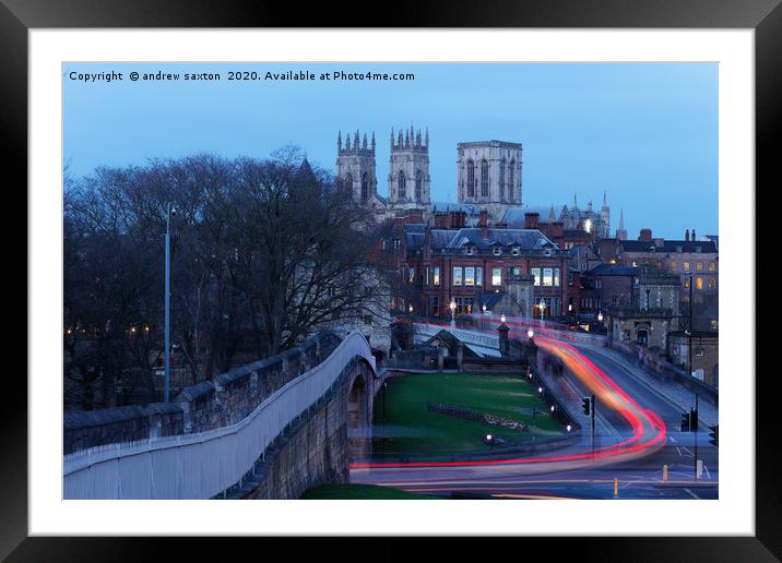 MINSTER TRAFFIC Framed Mounted Print by andrew saxton