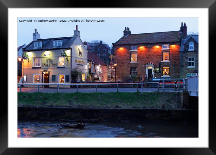 GOING TO THE PUB Framed Mounted Print by andrew saxton