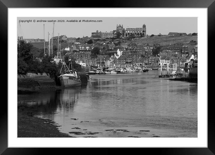 WHITBY TIDE Framed Mounted Print by andrew saxton