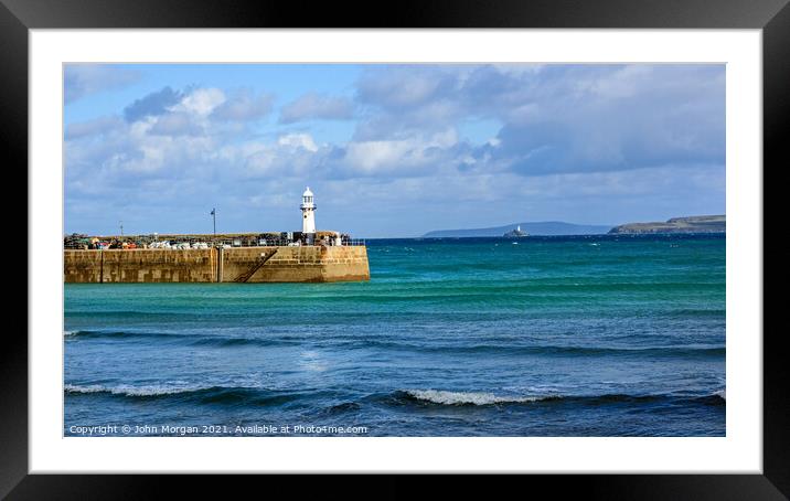 Going out of St Ives. Framed Mounted Print by John Morgan