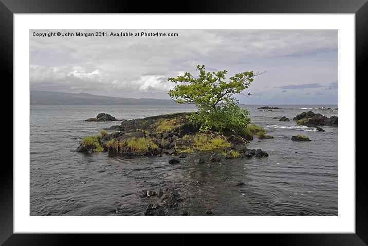 Volcanic rock. Framed Mounted Print by John Morgan