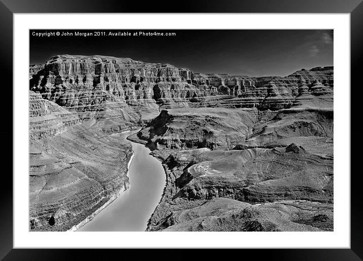 For where the river flows. Framed Mounted Print by John Morgan