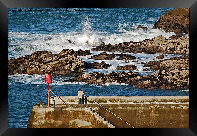 Father and son. Framed Print by John Morgan