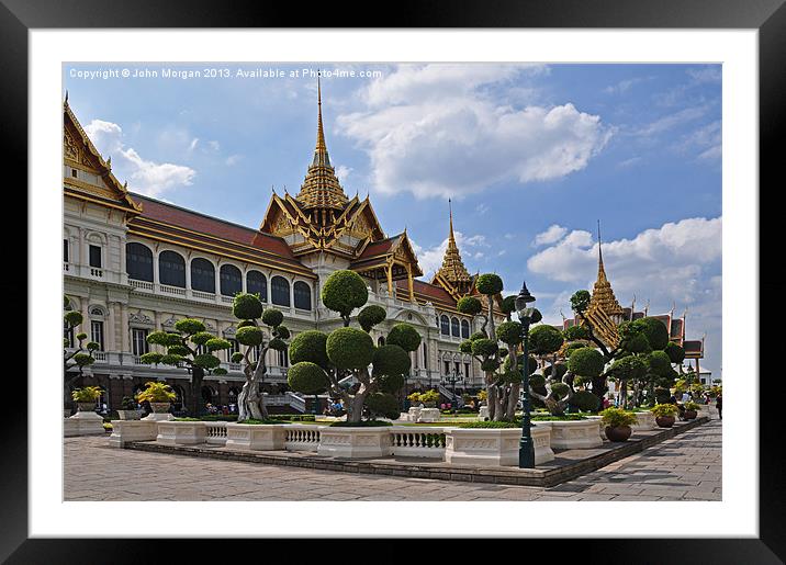 Grand Palace buldings, Bangkok. Framed Mounted Print by John Morgan