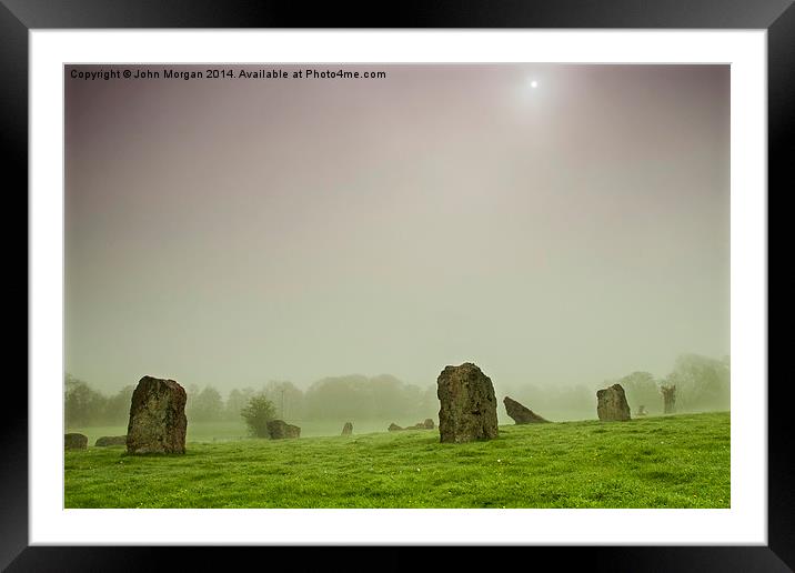 Sun over the stones. Framed Mounted Print by John Morgan