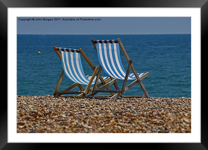 On the beach. Framed Mounted Print by John Morgan