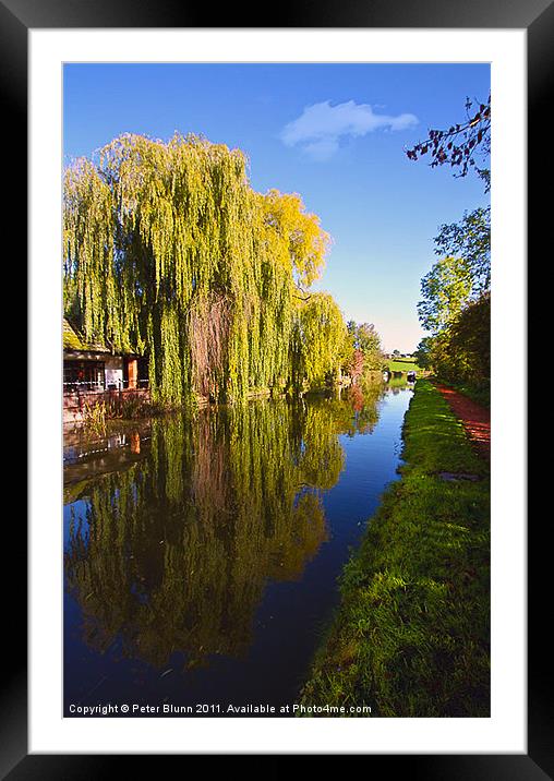 Canal @ Stoke Pound Bromsgrove Framed Mounted Print by Peter Blunn
