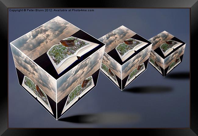 3 Cubes Creation Framed Print by Peter Blunn