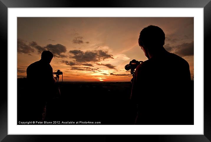 Sunset Toggers Framed Mounted Print by Peter Blunn