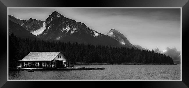 Maligne Lake in Jasper National Park Canada Framed Print by Peter Blunn