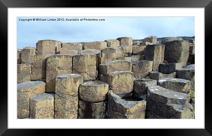 The Giants causeway Framed Mounted Print by William Linton