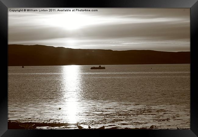 Sunset in Fairlie 1 Framed Print by William Linton