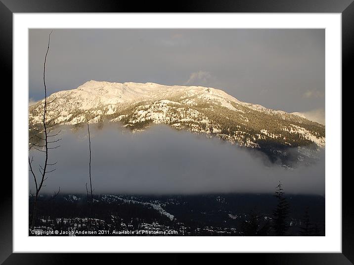 Sunny Mountain Framed Mounted Print by Jacob Andersen