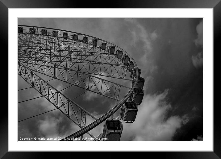 Wheel of Manchester Framed Mounted Print by Maria Tzamtzi Photography